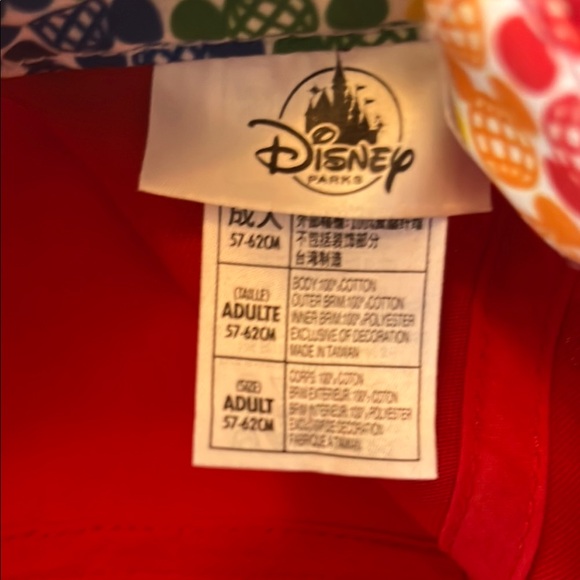 Disney Red Rainbow Mickey Mouse Ears Hat - Picture 2 of 6